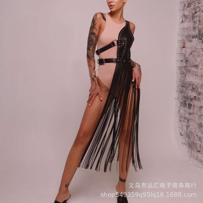 

Новый европейский и американский сексуальный пояс с бахромой, платье-переноска, женские панк-аксессуары для выступлений, новый европейский и американский сексуальный панк-стиль one size fits all