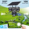 AOV Solar Monitor Home All-day Recording 4g Three-screen Solar Camera CCTV