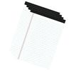 A5 Wide Ruled Notepad Pads Double Red Margin Layout Easy Tear Top Binding Lined Pads for Students Office Meetings White