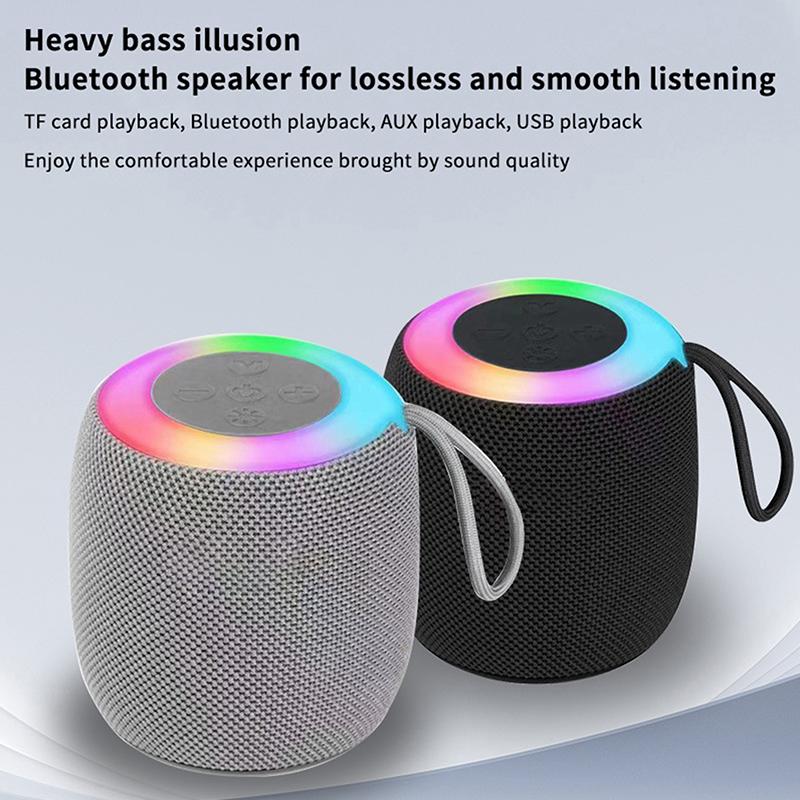 Altoparlante Bluetooth Wireless Impermeabile Luce Colore RGB Effetto Sonoro Stereo Basso Ricarica Altoparlante Portatile