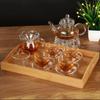 High-Temperature Resistant Glass Teapot Set with Thickened Borosilicate Teacups for Kung Fu Tea.