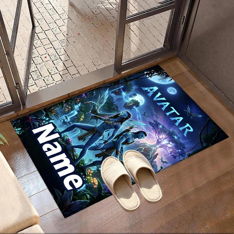 Custom Name Personalized Avatar Print Carpet, Versatile Home Decor Rug, for Playroom, Apartment, Balcony, Entryway, Hallway Gift