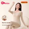 Fenteng Women's Lace-Trimmed Lamb Wool Thermal Underwear Set