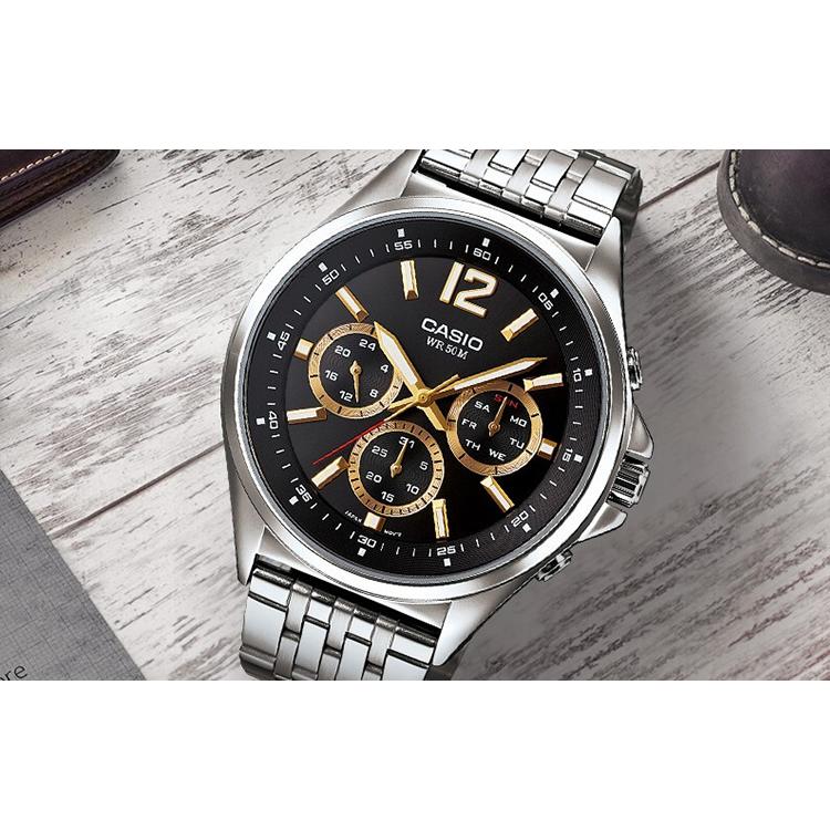 CASIO Men Standard Series 41.1mm Black Watch MTP-E303D-1AVDF