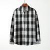 American vintage Washed Sanding Plaid Shirts Men's Long sleeve Spring and Autumn Stacked Outerwear Foreign Trade Men's Casual Shirt
