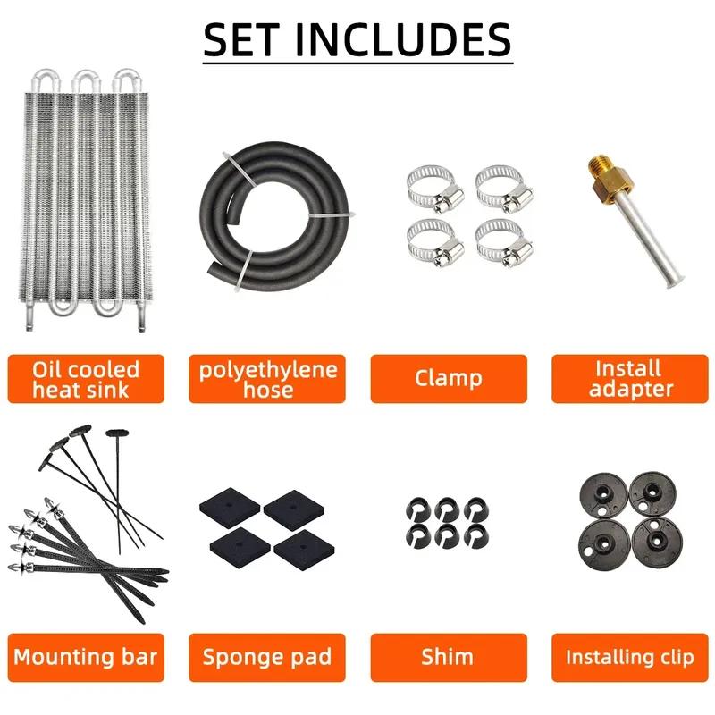 Universeller Aluminium-Ölkühler 4-reihig 6-reihig 8-reihig Radiator-Umrüstsatz Fernübertragung Auto Manuell Auto Motorrad