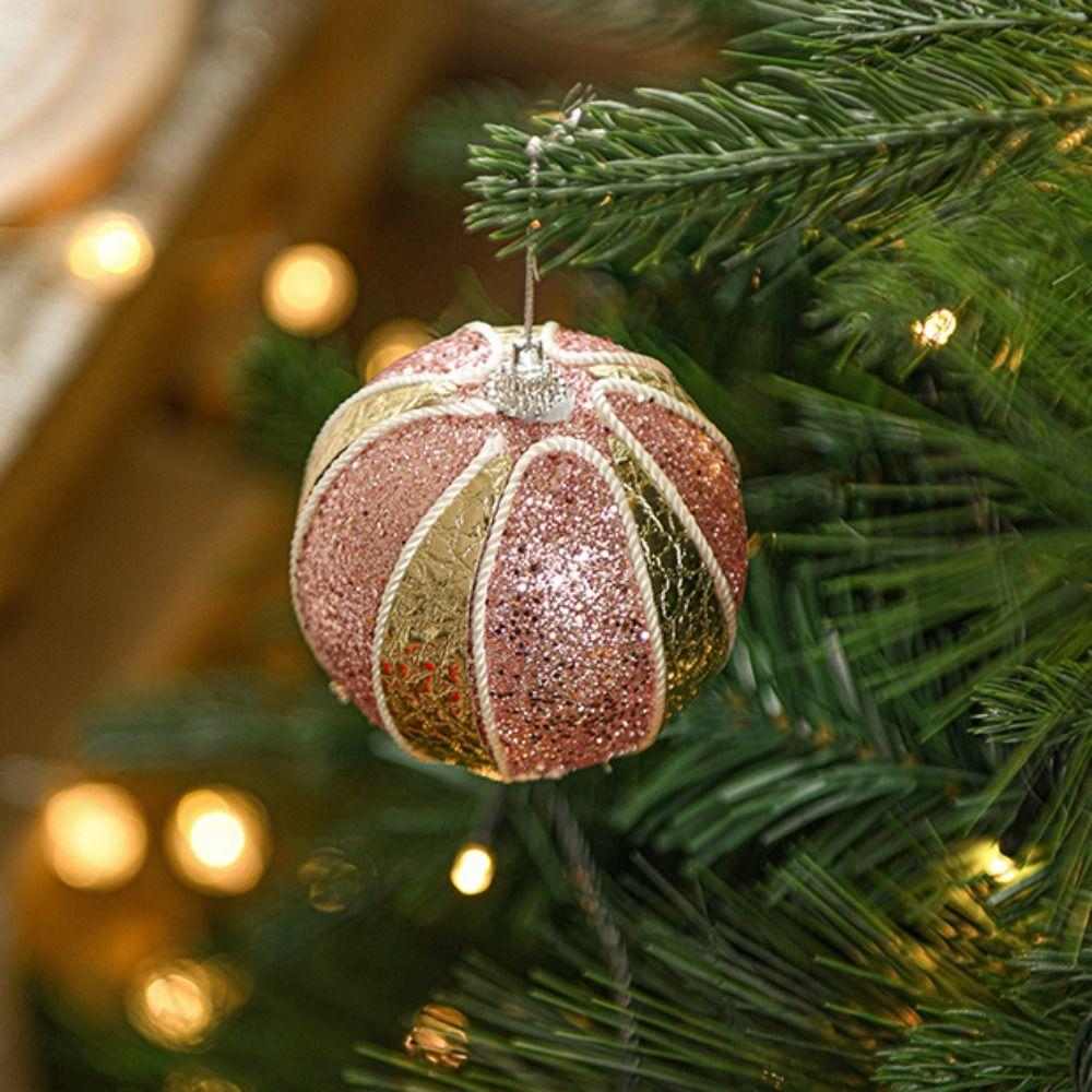 3pcs Delicate Christmas Ball Set Creative Hanging Ornament Crafts Christmas Tree Pendant Holiday