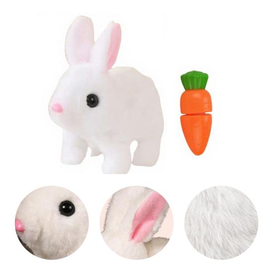 1/3Pcs Electric Plush Bunny Toy with Carrot Interactive Shaking Ears Jumping Rabbit Plushie