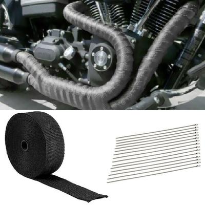 Motorrad Auspuff Hitzeschutzband Sport Schalldämpfer Wicklung Hitzebeständig Wärmeisolierung für Pit Dirt Bike