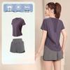 Women's High-End Short-Sleeve Sport T-Shirt & Fitness Set - Breathable, Quick-Drying Yoga and Running Wear