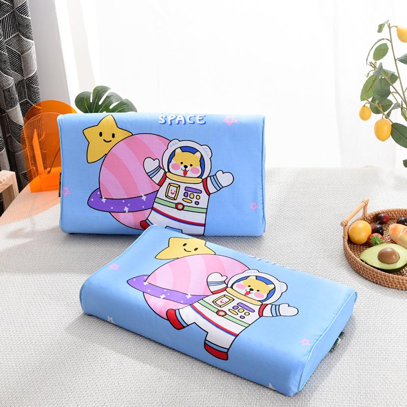 Thai Children's Latex Pillow Natural Cartoon Pillow Core Baby Cotton Cover Pillow Kindergarten Neck Protection Baby Pillow