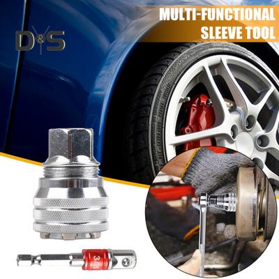 Einstellbarer Universal-Steckschlüssel-Werkzeugsatz Einhandbedienung Multifunktions-10-mm-19-mm-Antrieb Ratschen-Drehmomentschlüssel-Hülsenkonverter-Kit