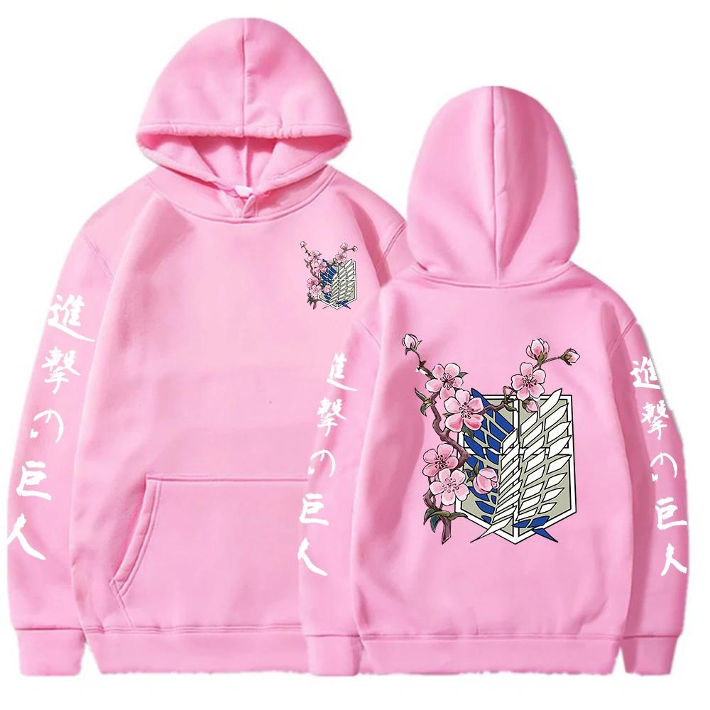 Heißer Anime Attack On Titan Wings Of Liberty Sakura Wings of Liberty Grafik Herren Damen Hoodies Übergröße Sweatshirt Streetwear