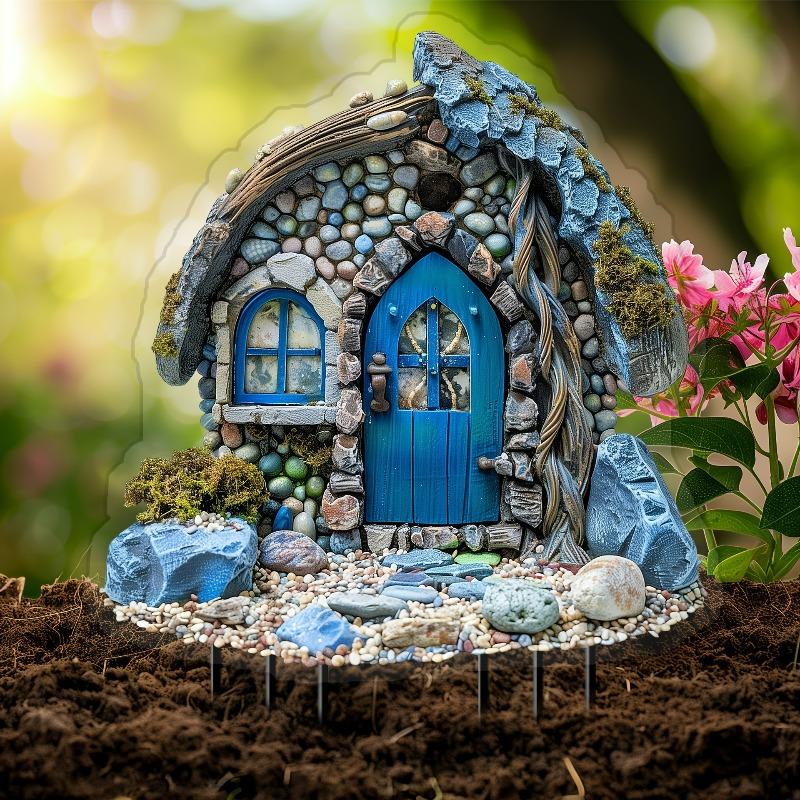 Transparent Acrylic Flower Fairy Courtyard Garden Park Elf Decorative Insert