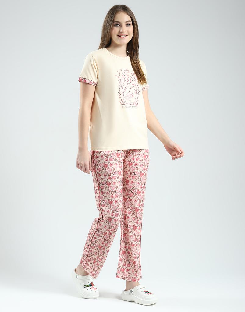 MONTE CARLO Women Regular Fit Summer  Lower , T-Shirt  And Short Set