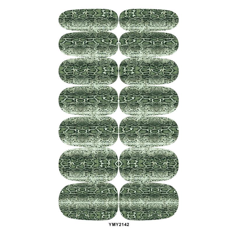 Snake Pattern Waterproof Nail Stickers, European & American Style, Long-Lasting Decals (YMY2141-2151)