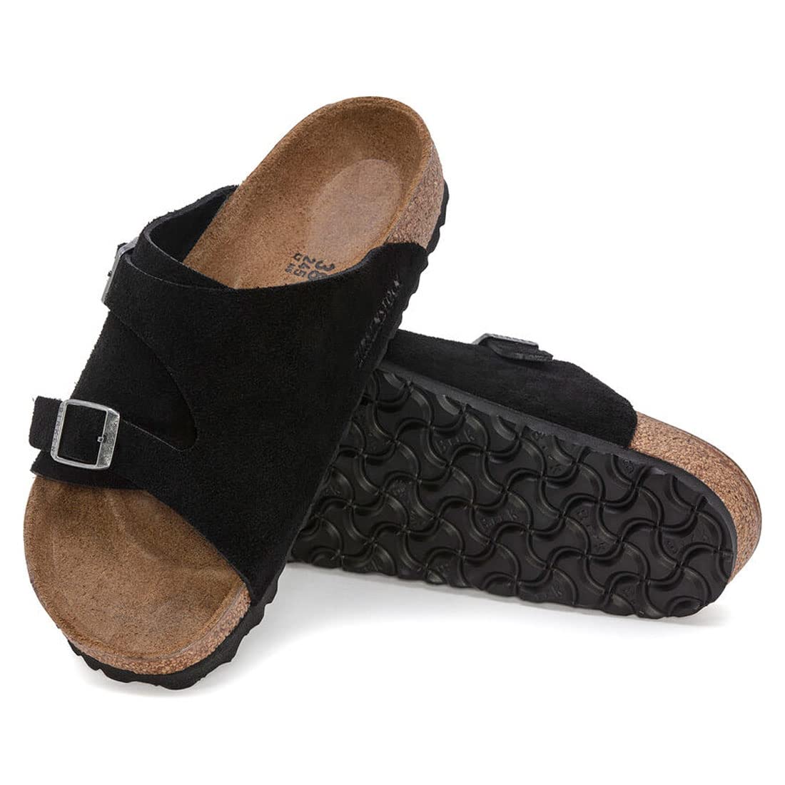 BIRKENSTOCK Zurich Suede Strap Sandals Unisex 1025045 Regular Black EU40 чёрный