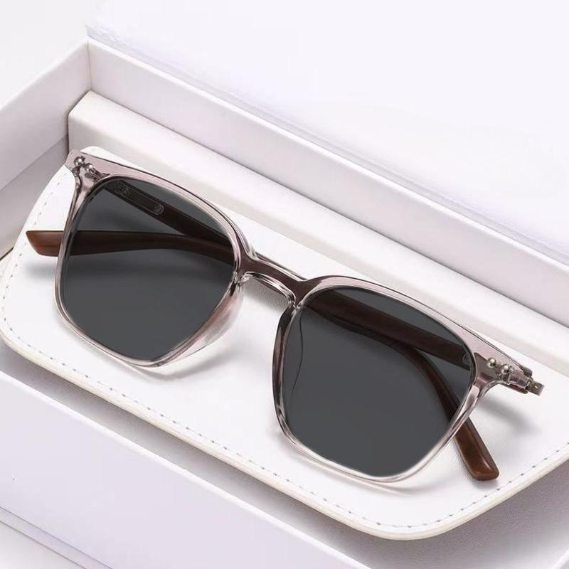 New Fashion Trendy Square Large Frame Anti-UV Myopia Sunglasses Outdoor Classic Driving High Quality Near Sight Eyewear Unisex