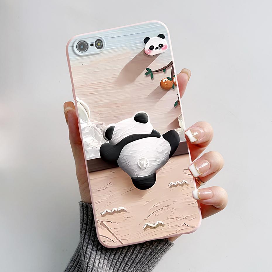 Für iPhone 5 5s SE Hülle Niedliche Kaninchen Panda Hülle Weiche Silikon Handyhülle Für iPhone SE 2020 2022 iPhone5 iPhoneSE Fundas Bumper