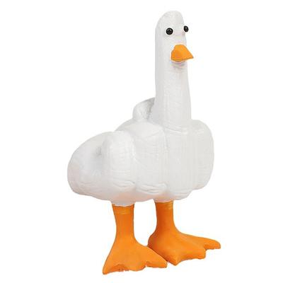 Mittelfinger Entenfigur Exquisite Handgefertigte Kunstharz Entenstatue Lebhafte Lustige Ente