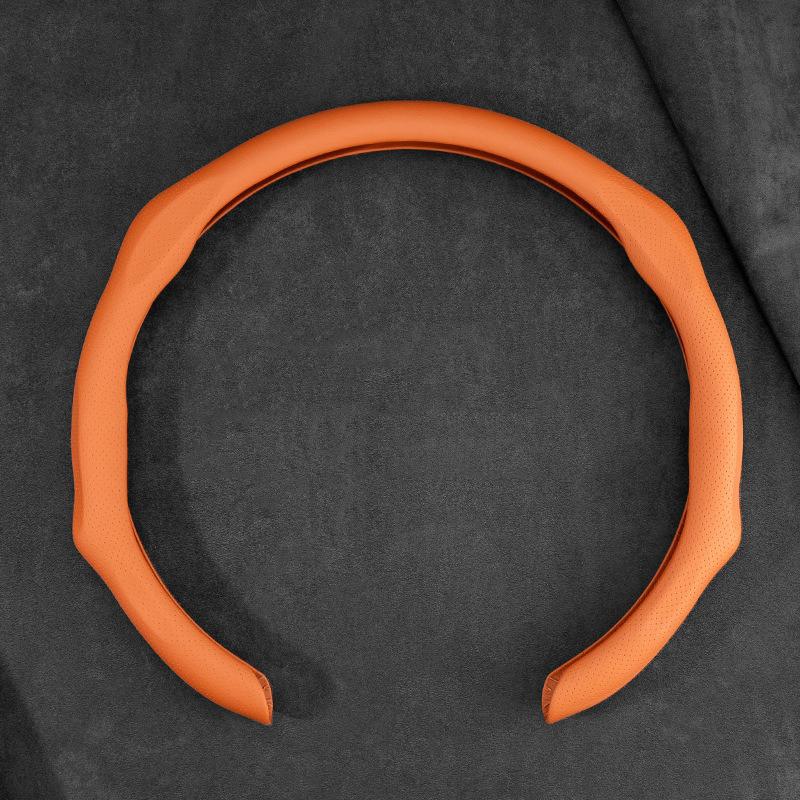 5D Premium Sports Suede Car Steering Wheel Cover Breathable Universal Non-slip 15inch/38cm New Styling Booster Covers Auto Parts