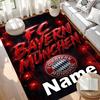 Custom Name Personalized FC Bayern Print Carpet, Versatile Home Decor Rug, for Playroom, Apartment, Balcony, Entryway, Hallway Gift