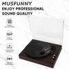 Musfunny Turntable Mat Record Mat Acrylic LP Vinyl Record Mat Reduces Static Electricity Dust Noise Improves Sound Quality Record Platter Slipmat for