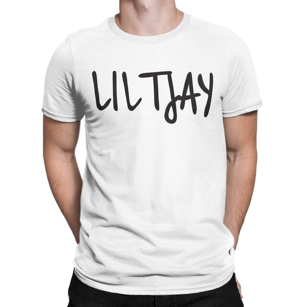Men Lil Tjay T Shirts Pure Cotton Clothing Vintage Short Sleeve Crewneck Tees Plus Size T-Shirt