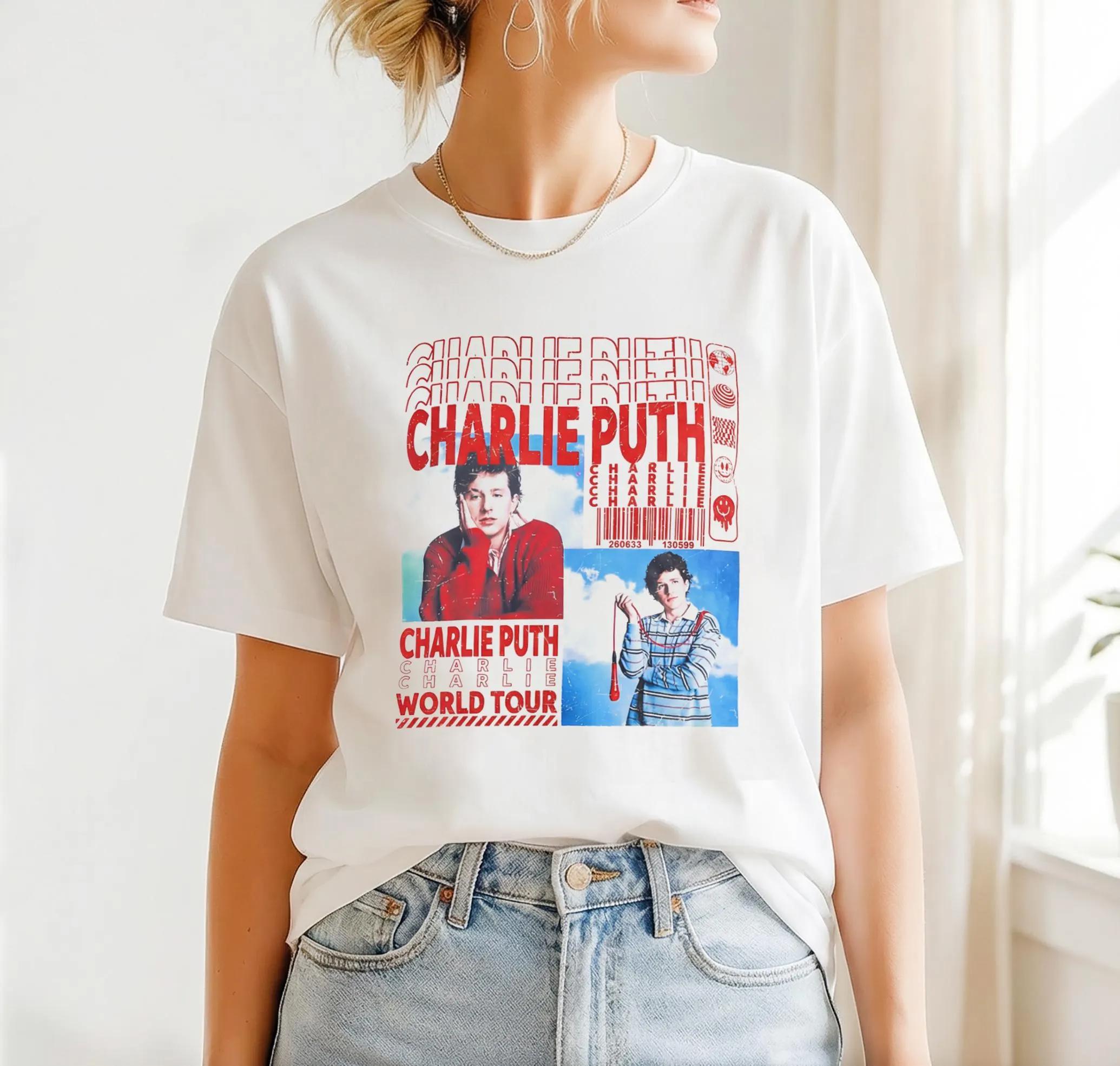 

Charlie Puth World Tour 2026 Summer Unisexs and Womens Cotton TShirts Fan Souvenirs Comfortable High Quality Ins Y2K S