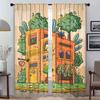 Cute Picture Curtains for Living Room Curtain for Room 2 Panel Shades Halloween Decoration Partition Home Interior Curtains