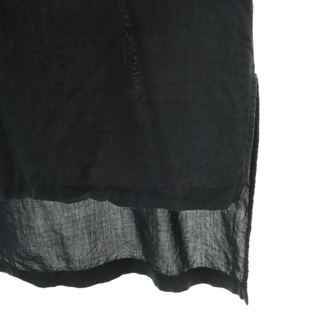 YAECA Košile s krátkým rukávem s otevřeným límcem černá Dámská Použitá