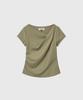 GENERALIDEA Drape Shirred Jersey Blouse [Light Khaki] / Gf2Lts527
