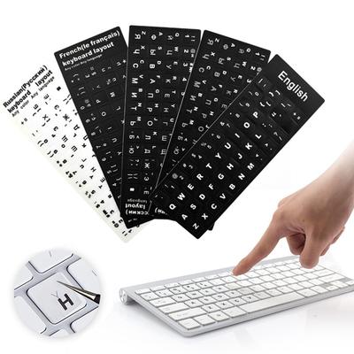 Pegatinas Antideslizantes para Teclado con Letras Deutsch English Russian Diseño de Alfabeto Español