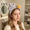 Soft Short Plush Fabric Headband Bunny Wide Brim Thickened Core Comfortable Fit Non-slip Hair Accessory Hoop 3D Rabbit Carrot Makeup Face Wash