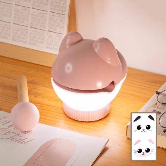 Wooden Fish Night Light Stress Relief Tap Lamp Cute Glow Bedside Lamp USB Charging Sleep Companion Interactive Toy