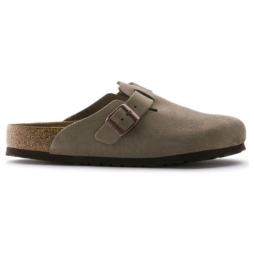 Boston Birkenstock Soft Footbed Suede Narrow 'Taupe' 0560771