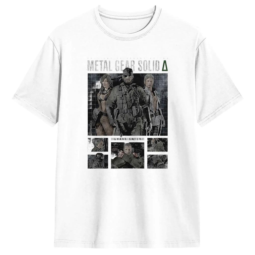 Metal Gear Solid Game MGS Gaming  Men's T Shirts  Humor Tees Short Sleeve Round Neck T-Shirts Pure Cotton Plus Size Tops