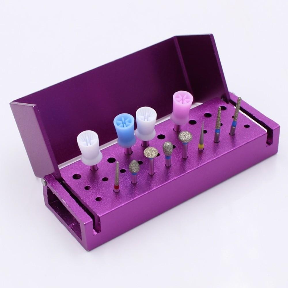 30 Holes Disinfection Box Case High Speed Dental Burs Organizer Dentist Office