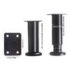 80-420mm Black Matt Furniture Legs Stainless Steel Height Adjustable Cupboard Feet Anti-slip Floor Protectors Furniture Hardware