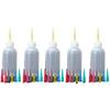 5pcs Squeeze Bottle Condiment Dispenser Sauce Vinegar Oil Cruet Bin Ketchup Kit
