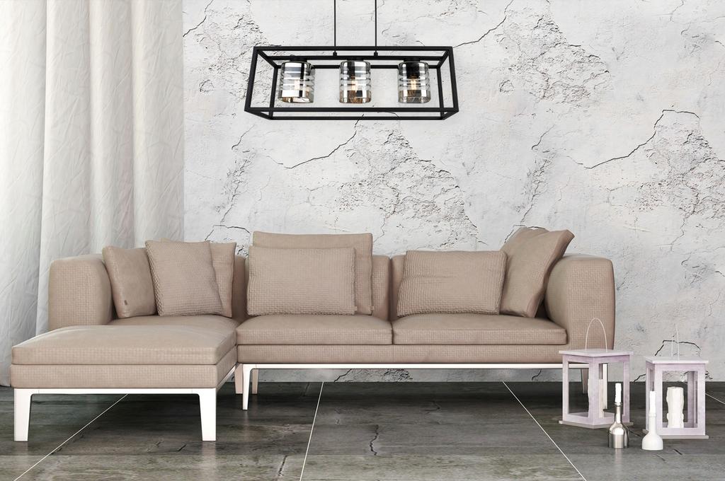 HANGING LAMP CAGE ELEGANT GLASS SHADE