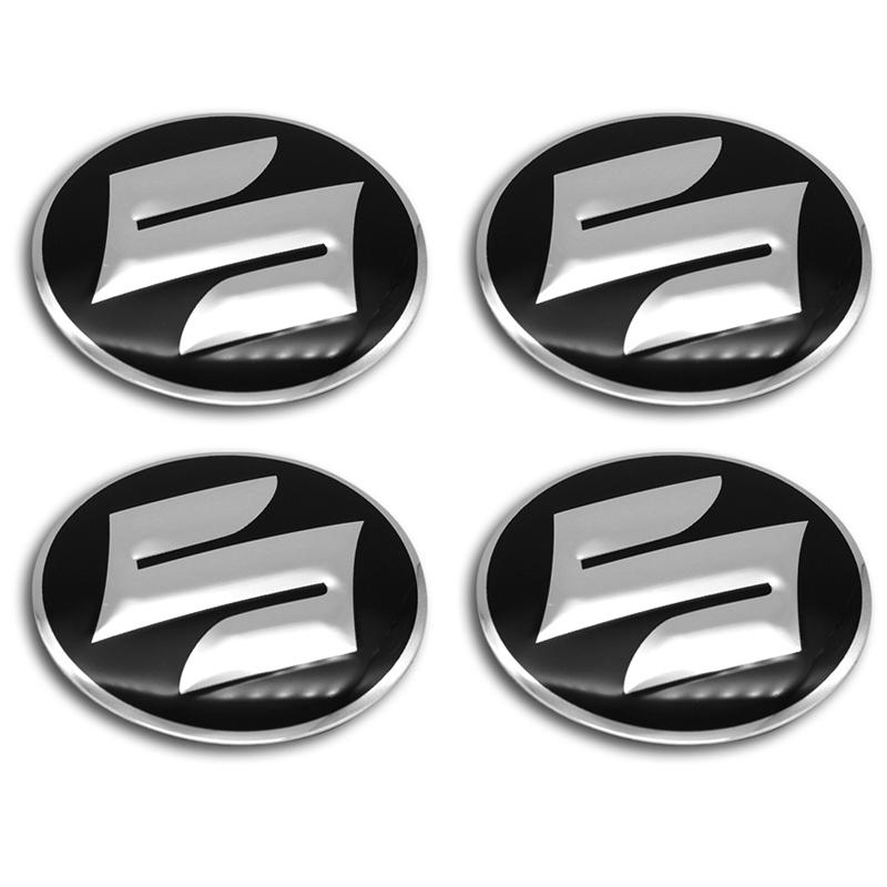 For Suzuki JIMNY Grand vitara Sx4 swift Alto 4Pc 56mm+60mm Car Wheel Center Hub Cap Badge Emblem Decal Sticker Accessories