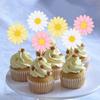 24 Stück Gänseblümchen Kuchen-Topper Zahnstocher Chrysanthemen Cupcake-Topper Frühling Gänseblümchen Kuchenstecker für Geburtstagszubehör