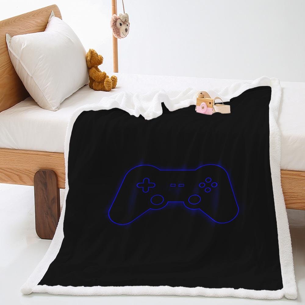 

Game Console Model 3D Digital Printing Thickened Lamb Wool Crystal Fleece Blanket One Piece 120X90cm