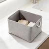 Large Capacity Foldable Organizer Basket with Handle Linen Storage Box Clothes Bag Toy Sundries Sorting Storage Basket Home Use