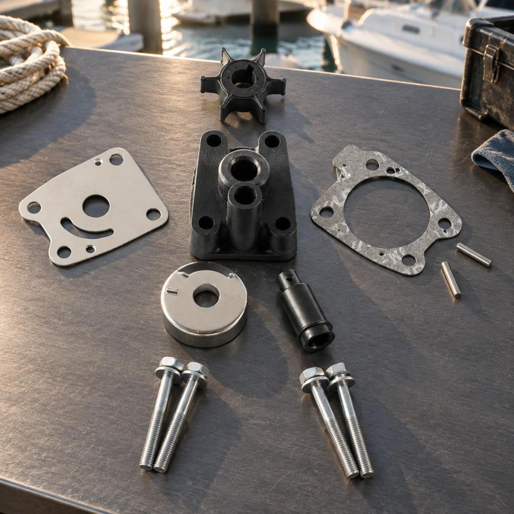 4-Stroke Outboard Water Pump Kit Aftermarket for Boat Owners, Marine Technicians