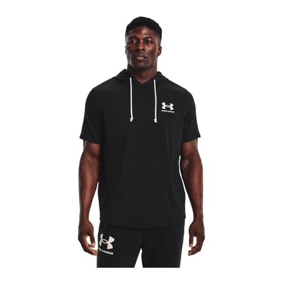 Under Armor Training T-Shirt UA Rival Terry Left Chest Short Sleeve Hoodie Men s