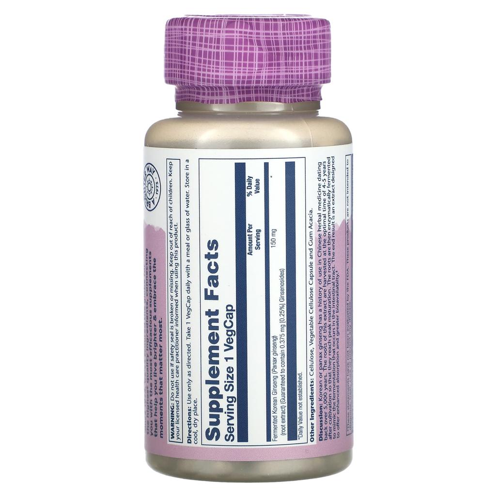 Essential Extract, Fermented Korean Ginseng, 150Mg, 30 Veggie Capsules