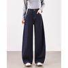 TERRE BLEUE Women's Petite High-Waist Wide-Leg Jeans