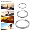 9Pcs Titanium Alloy Keyring Round Split Rings Outdoor Portable Keyring Buckle for Keychains and Carabiners Enduring